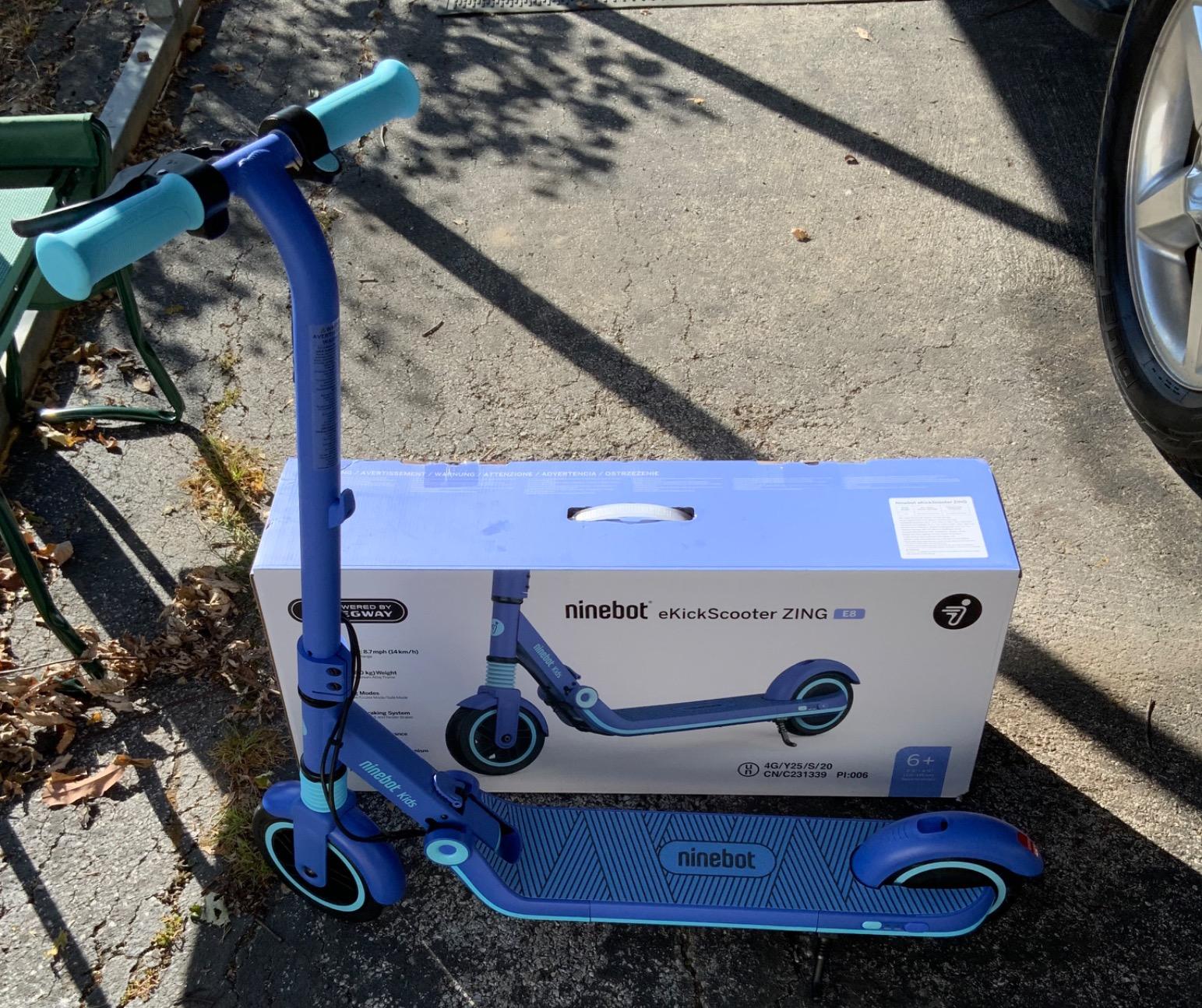 【Bicycle】Segway Ninebot Electric Kick Scooter for Kids, 6.2 Miles Range & 8.7 MPH(10, 11.2MPH)