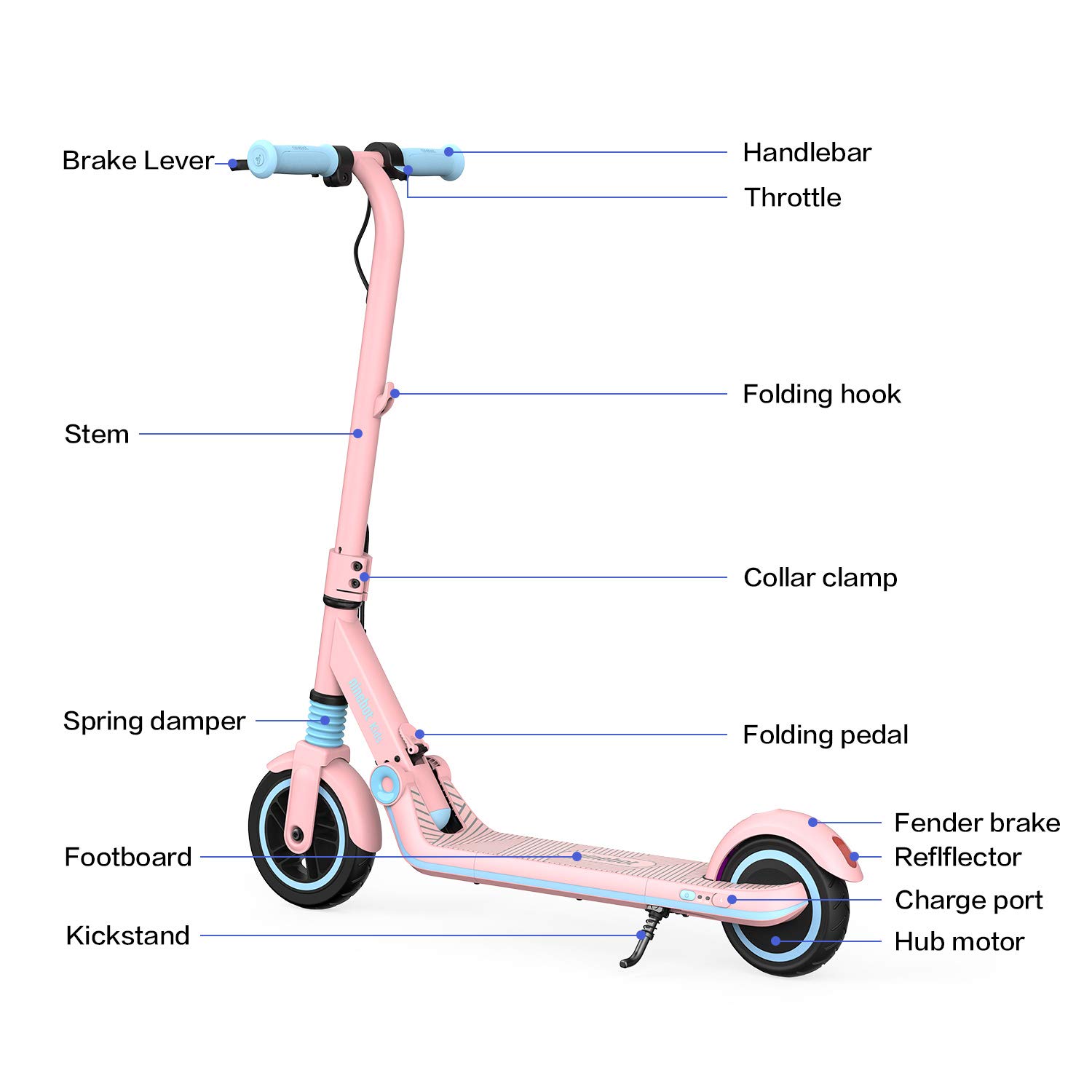 【Bicycle】Segway Ninebot Electric Kick Scooter for Kids, 6.2 Miles Range & 8.7 MPH(10, 11.2MPH)