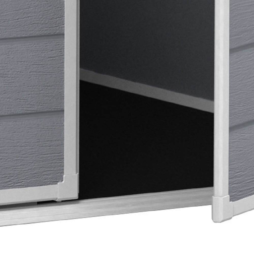 【Storage Shed】6x8 Resin Outdoor Storage Shed - Perfect to Store Patio Furniture, Garden Tools Bike Accessories