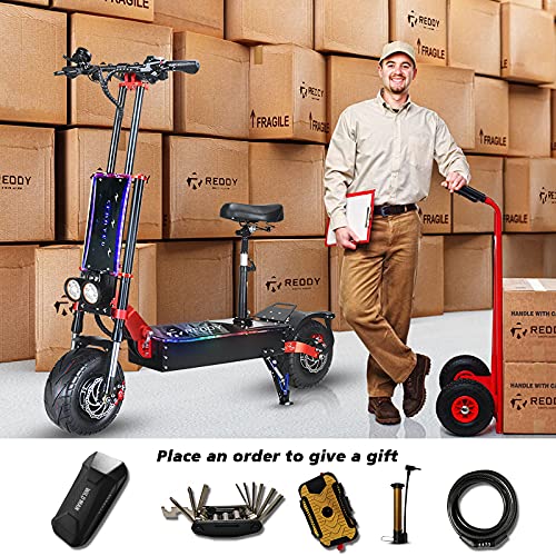 【Bicycle】Electric Scooter, Max Speed 60MPH, Total Power 8000W, 90 Mile Long Range Battery