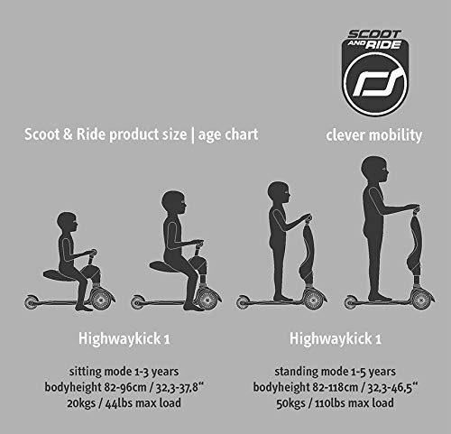 【Bicycle】Children Adjustable Seated or Standing 2-in-1 Scooter Including Safety Pad for Tip Prevention