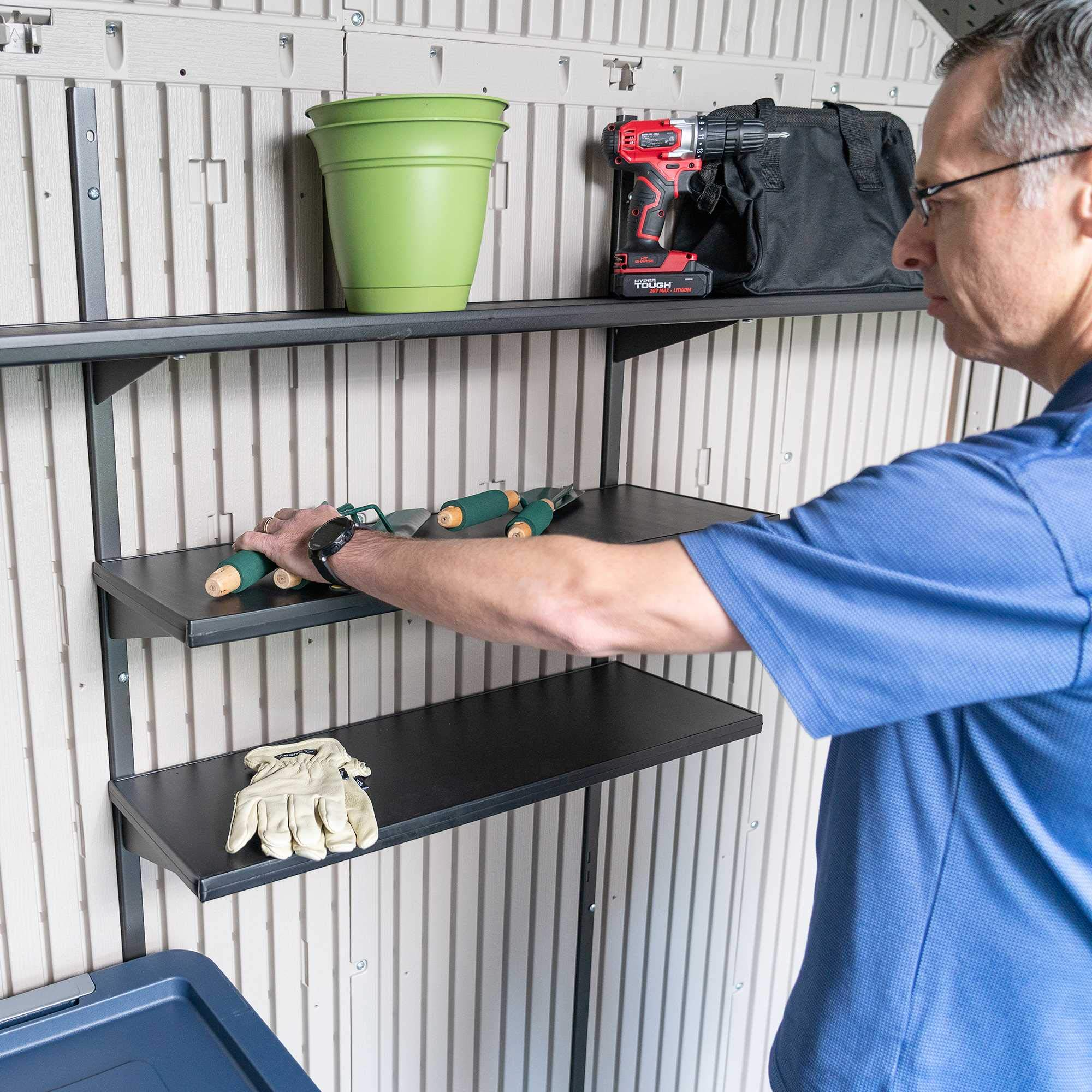 【Storage Shed】【BS】8 x 15 Ft. Outdoor Storage Shed, Desert Sand